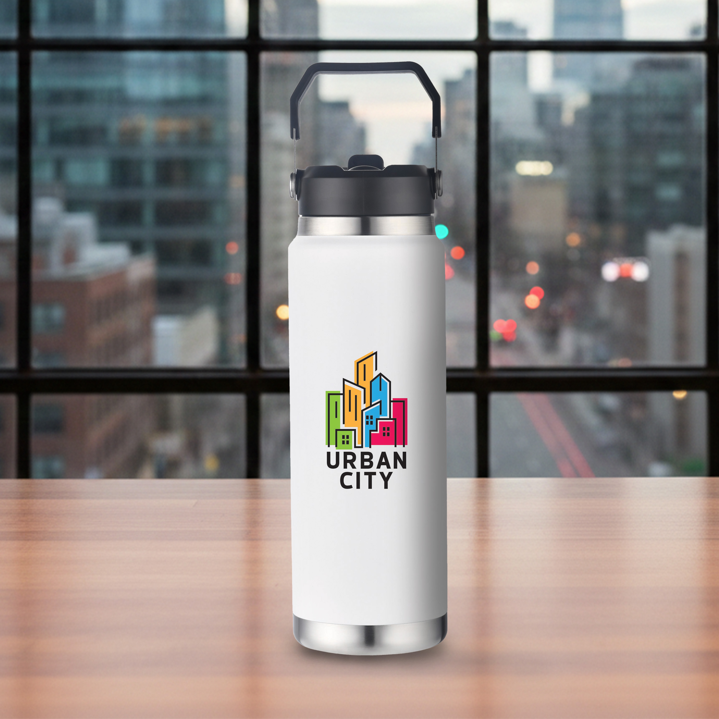 30oz Vacuum Water Bottle with Stainless Steel Handle